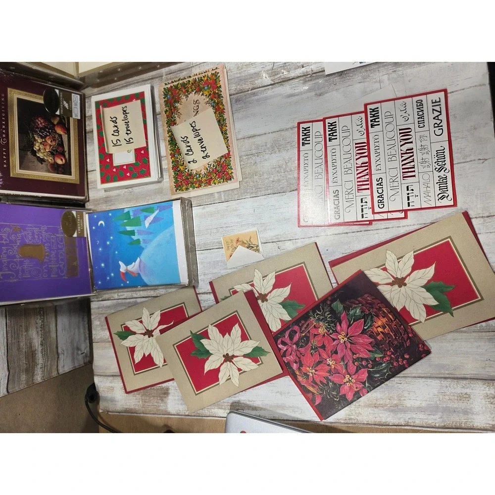 Hallmark Holiday Greeting Card Lot 152 Count Christmas Thanksgiving Envelopes